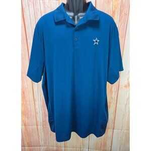 Dallas Cowboys Nike Golf Mens Blue Polo Shirt XXL Polyester